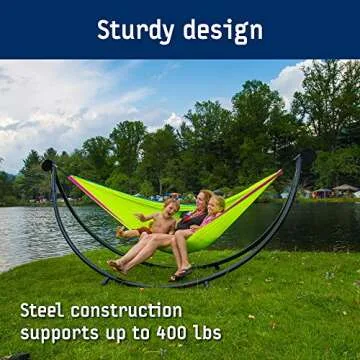 ENO - SoloPod Hammock Stand - Outdoor Stand for Camping, Traveling, a Festival, Patio Furniture, or The Beach - Charcoal