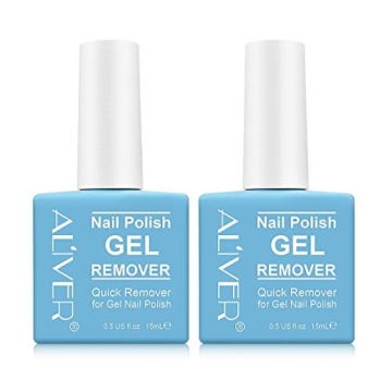 Gel Nail Polish Remover (2 Pack) - Quick & Easy 2-3 Minute Removal Without Foil