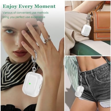 MHYALUDO AirPods Pro 3 Clear Case 2025 - Shockproof & Stylish Kit