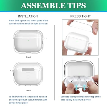 MHYALUDO Clear Case for AirPods Pro 3 - Durable & Stylish