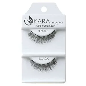 Kara Beauty Human Hair Eyelashes - 747S (Pack of 6)