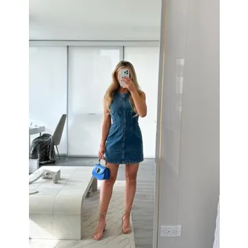 Stylish Daacee Women’s Sleeveless Denim Mini Dress