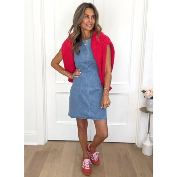 Stylish Daacee Women’s Sleeveless Denim Mini Dress