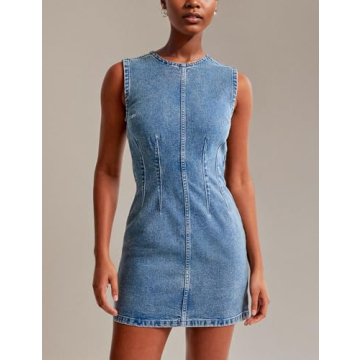 Stylish Daacee Women’s Sleeveless Denim Mini Dress