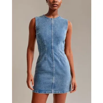 Stylish Daacee Women’s Sleeveless Denim Mini Dress