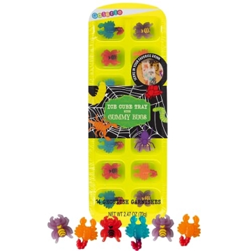 Halloween Candy Bugs and Gummy Ice Cube Tray for Spooky Celebrations