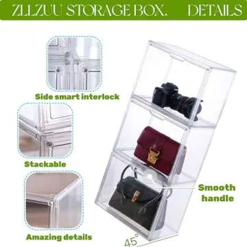 ZLLZUU Purse Organizer, Large Clear Storage 4 Pack