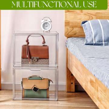 ZLLZUU Purse Organizer, Large Clear Storage 4 Pack