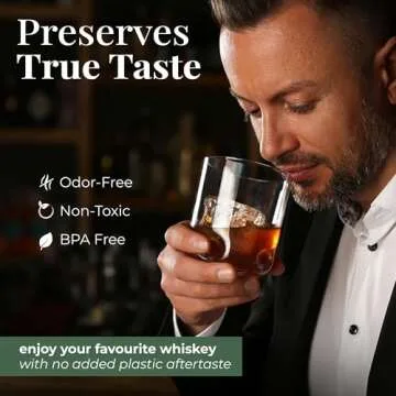 Vivocci Unbreakable Tritan Plastic 12.5 oz Whiskey & Double Old Fashioned Bar Glasses - Thumb Indent Heavy Base - Ideal for Bourbon & Scotch - Upscale Men's Gift - Dishwasher Safe Barware - Set of 6