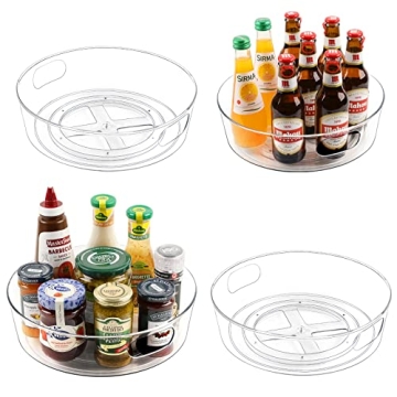 Guzon 4 Pack Lazy Susan Organizer for Efficient Storage