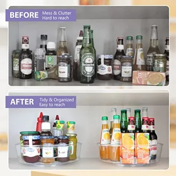 Guzon 4 Pack Lazy Susan Organizer for Efficient Storage