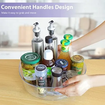 Guzon 4 Pack Lazy Susan Organizer for Efficient Storage