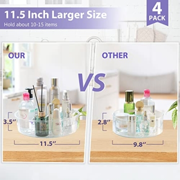 Guzon 4 Pack Lazy Susan Organizer for Efficient Storage