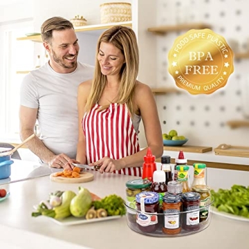 Guzon 4 Pack Lazy Susan Organizer for Efficient Storage