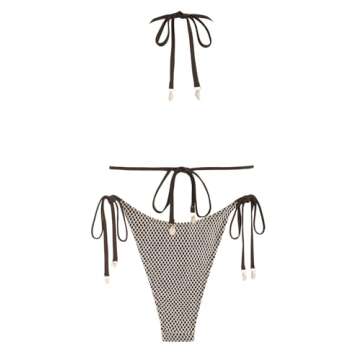 ZAFUL Women's Unique Triangle Bikini - Multiway & Trendy Fishnet Design