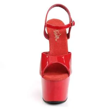 Pleaser Adore-709/R/M Platform Sandal - Stylish Red Comfort