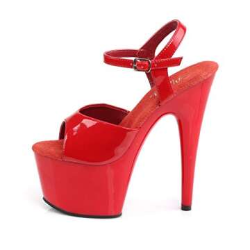 Pleaser Adore-709/R/M Platform Sandal - Stylish Red Comfort