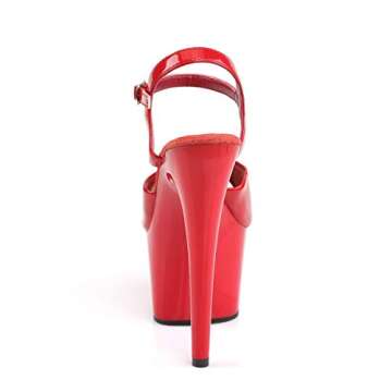 Pleaser Adore-709/R/M Platform Sandal - Stylish Red Comfort