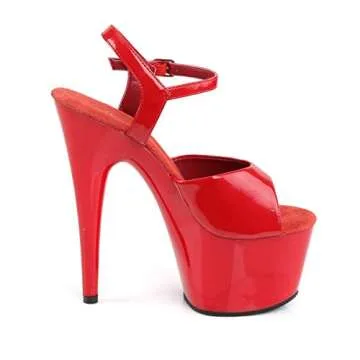 Pleaser Adore-709/R/M Platform Sandal - Stylish Red Comfort