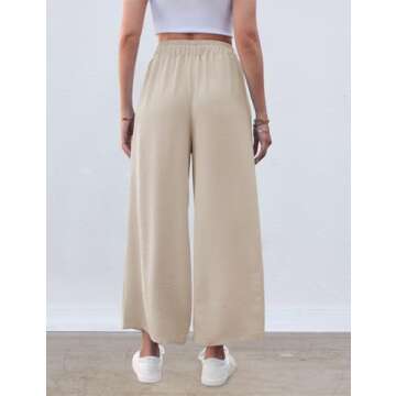 ZJCT Wide Leg Palazzo Pants for Women Summer Beach