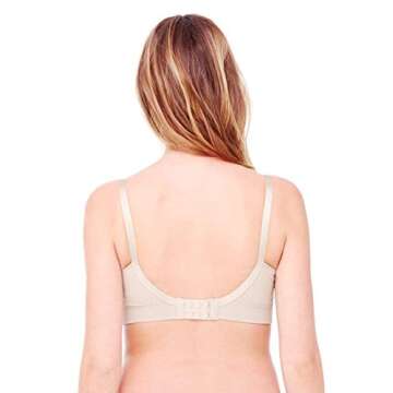 Ingrid & Isabel Women's Maternity Seamless Drop Cup Back Clasp Nursing Bra, Nude, Medium