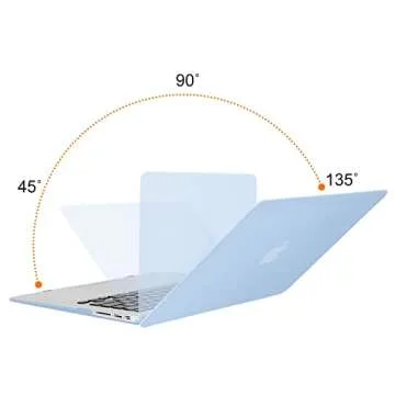 MOSISO Plastic Hard Case & Keyboard Cover & Screen Protector Only Compatible MacBook Air 13 Inch (Models: A1369 & A1466, Older Version Release 2010-2017), Airy Blue
