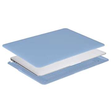 MOSISO Plastic Hard Case & Keyboard Cover & Screen Protector Only Compatible MacBook Air 13 Inch (Models: A1369 & A1466, Older Version Release 2010-2017), Airy Blue