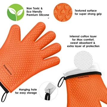 KITCHEN PERFECTION Heat-Resistant BBQ Oven Gloves