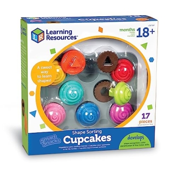 Learning Resources Smart Snacks Shape Sorting Cupcakes,17 Pieces, Ages 18 Months+, Fine Motor, Color...