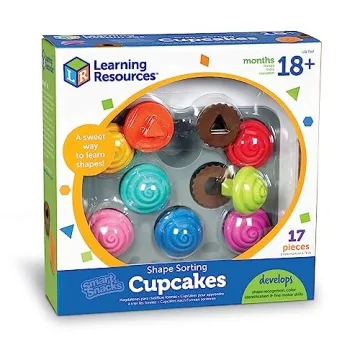 Learning Resources Smart Snacks Shape Sorting Cupcakes - Educational Toy for Ages 18 Months+