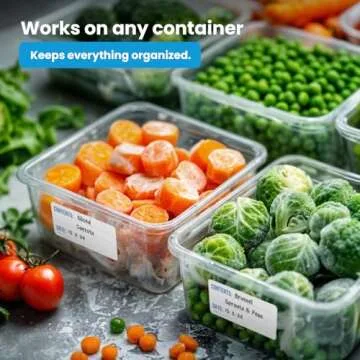 MESS Dissolvable Freezer Labels for Food Containers