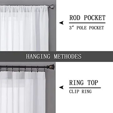 Tollpiz Sheer Curtains - Elegant Light Filtering Panels