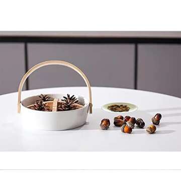 Aliotech 50 Pack Artificial Acorns Lifelike with Acorn Cap Simulation Small Acorn for DIY Crafting, ...