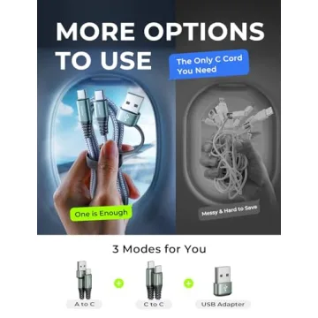 AINOPE USB C Cable 10ft Fast Charging 4-in-1 for All