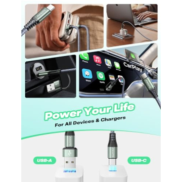 AINOPE USB C Cable 10ft Fast Charging 4-in-1 for All