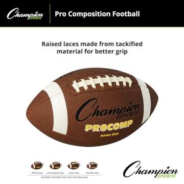 Champion Sports Intermediate Size Pro Comp Football