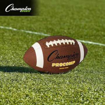 Champion Sports Intermediate Size Pro Comp Football