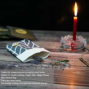 KINGBOCH Dried Herbs for Witchcraft, 36Pcs Witchcraft Supplies for Witchcraft, Pagan, Rituals, Witch Spells, Wiccan Supplies and Tools Gifts for Beginner Experienced