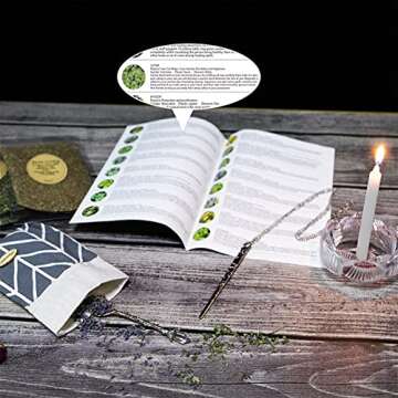 KINGBOCH Dried Herbs for Witchcraft, 36Pcs Witchcraft Supplies for Witchcraft, Pagan, Rituals, Witch Spells, Wiccan Supplies and Tools Gifts for Beginner Experienced