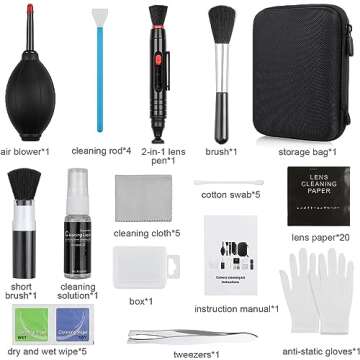 14-in-1 Camera Lens Cleaning Kit - Mirrorless Camera Sensor Cleaning Kit for DSLR Camera Canon Sony ...