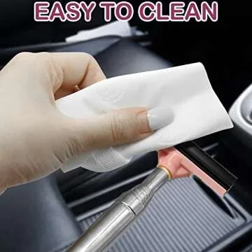 Car Rearview Mirror Wiper, Retractable Window Squeegee, Small Auto Squeegee Cleaner Water Side Mirror Wiper with Telescopic Long Handle, Snow Brush & Ice Scraper Car Accessories Cleaner Tool（Pink）
