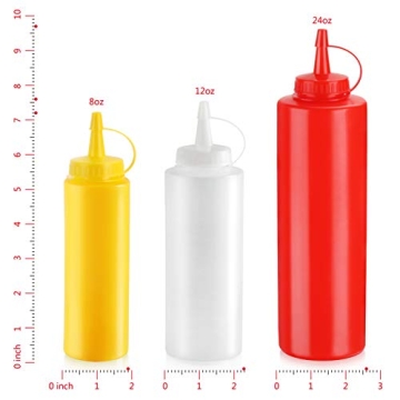 New Star Foodservice 8 oz Squeeze Bottles - BPA Free Pack of 6