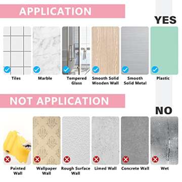 FLCITY Shower Caddy with 4 Hooks, 2pcs No Drilling Self Adhesive Shower Organizer Shelf, Stainless Steel Shower Shelf, Rustproof Shower Rack for Bathroom Kitchen Storage（Sweet Heart,Pink）