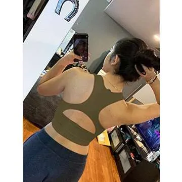 AEPEBO Sexy Crop Tops for Women Deep V Neck Back Cutout Sleeveless Plunge Racerback Tank Cropped Top (ArmyGreen, Medium)