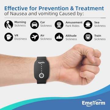 EmeTerm Fashion FDA-Cleared Relieve Nausea Electrode Stimulator Morning Sickness Motion Travel Sickn...