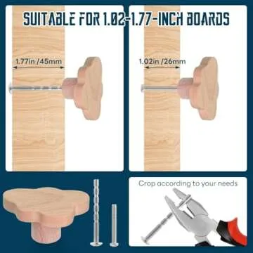 LOUZAGO Cloud Shape Wooden Drawer Knobs for Nurseries