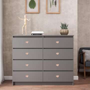 LOUZAGO 12 Pcs Wood Drawer Knobs, Cloud Shape Wooden Cabinet Knobs Boho Dresser Knobs Pulls Handles, Wood Cupboard Door Knobs Drawer Pulls Cabinet Hardware (Cloud Shape)