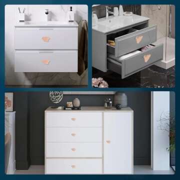 LOUZAGO 12 Pcs Wood Drawer Knobs, Cloud Shape Wooden Cabinet Knobs Boho Dresser Knobs Pulls Handles, Wood Cupboard Door Knobs Drawer Pulls Cabinet Hardware (Cloud Shape)