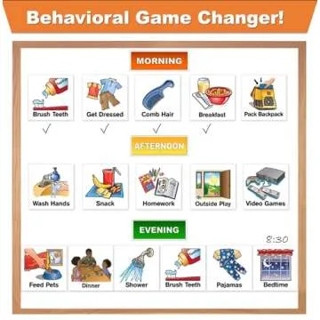 Kids Visual Schedule Magnets and Headings: SchKIDules 93Pc Home Collection for Daily Routines, Chores, Executive Functioning, Behavioral Supports, Communication-Good for Toddlers, ADHD, Autism