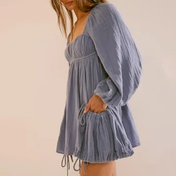 Chic Shiyifa Women's Mini Dress with Pockets for Summer